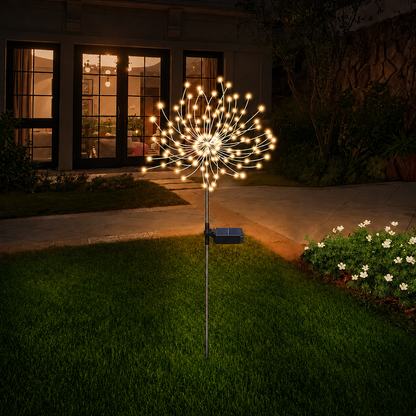 Solar-Powered Dazzle Lights with Adjustable Copper Wiring