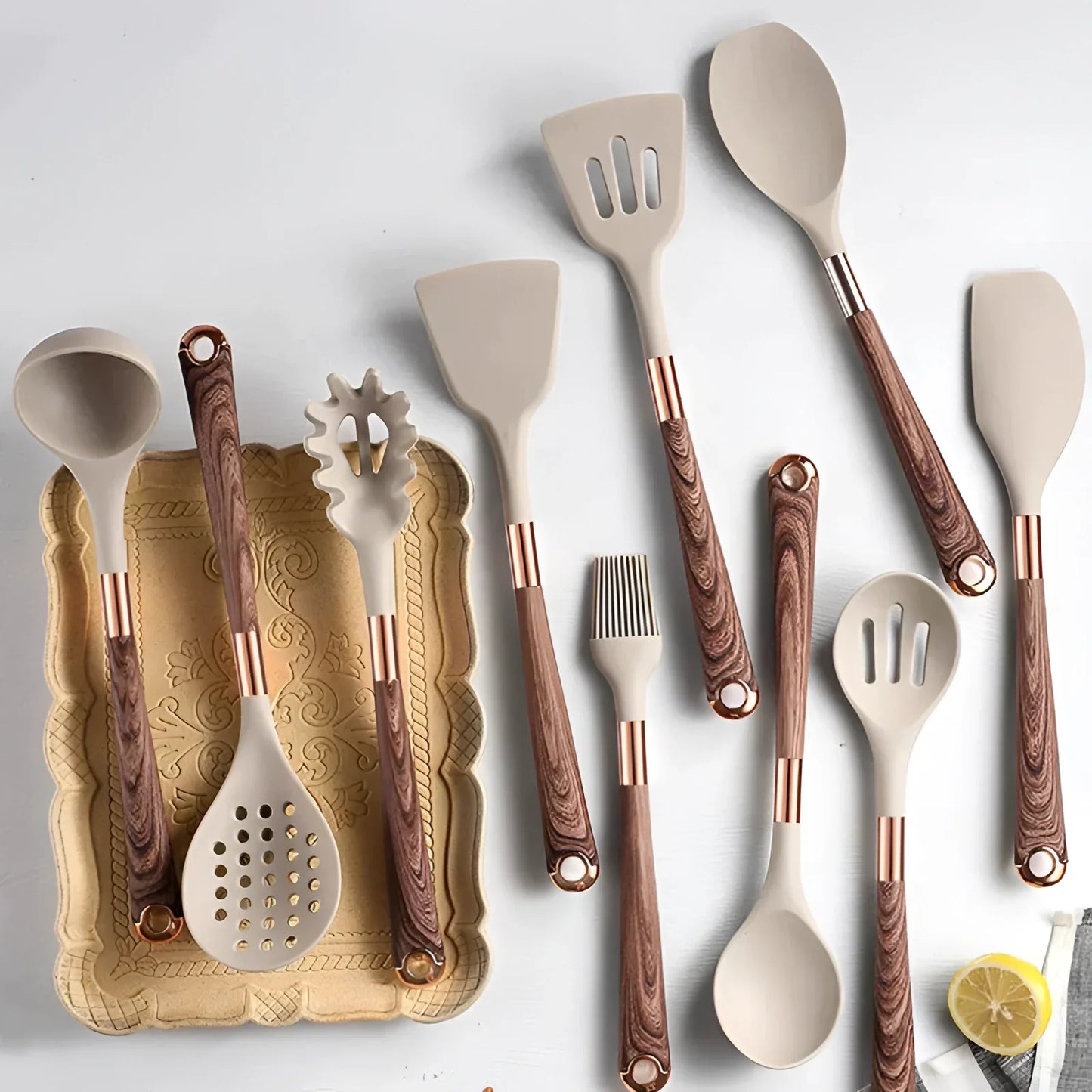 Versatile 10-Piece Silicone Cooking Utensil Collection