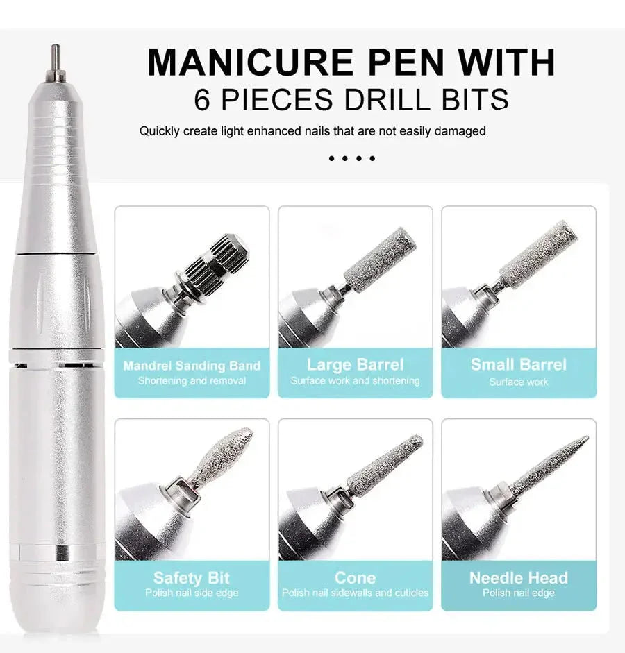 Professional Rechargeable Nail Drill with LED Speed Indicator