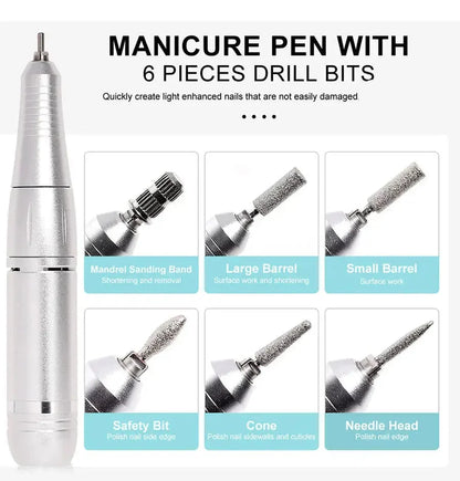 Professional Rechargeable Nail Drill with LED Speed Indicator