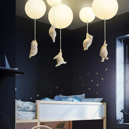 Charming Bear and Balloon Ceiling Light for Playful Spaces