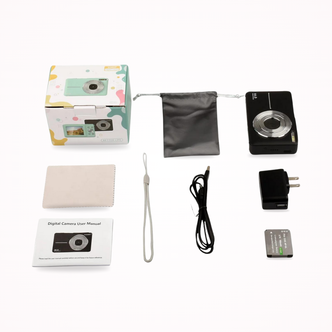 Retro-Inspired Digital Camera with 1080p Video Capture