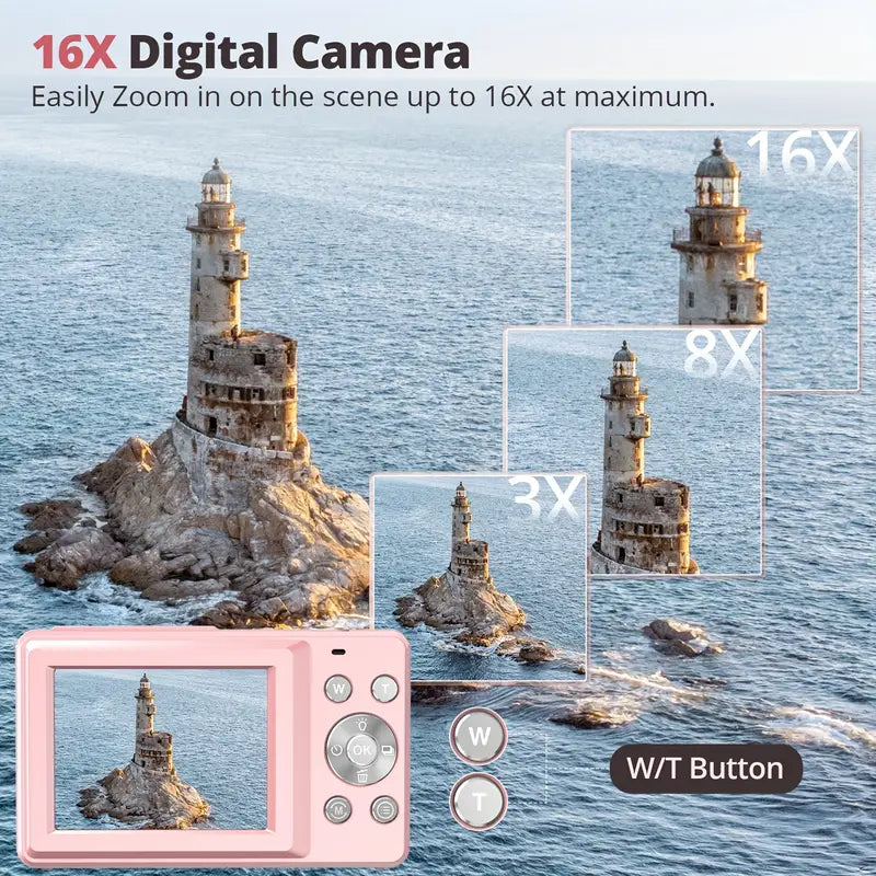 Retro-Inspired Digital Camera with 1080p Video Capture
