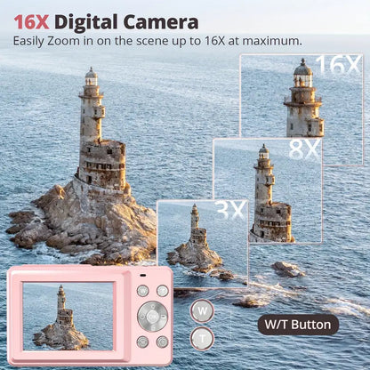 Retro-Inspired Digital Camera with 1080p Video Capture