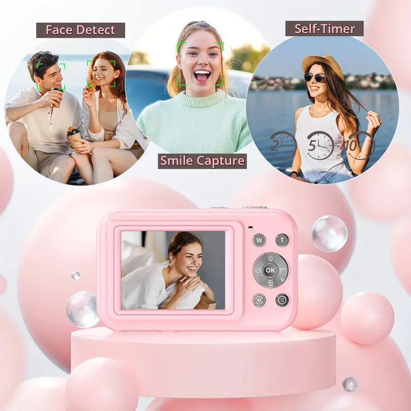 Retro-Inspired Digital Camera with 1080p Video Capture
