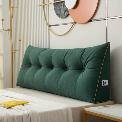 Supportive Wedge Pillow with Convenient Side Pocket