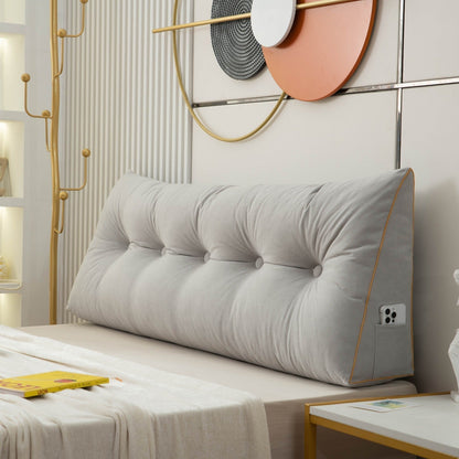 Supportive Wedge Pillow with Convenient Side Pocket