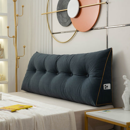 Supportive Wedge Pillow with Convenient Side Pocket
