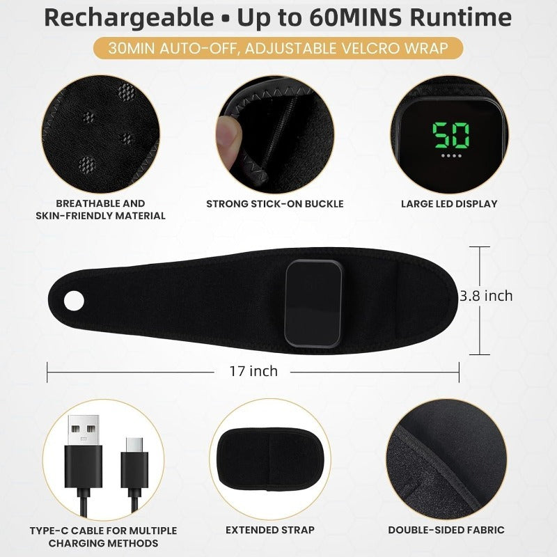 Rechargeable Heat and Vibration Wrist Relief Wrap