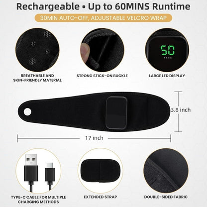 Rechargeable Heat and Vibration Wrist Relief Wrap