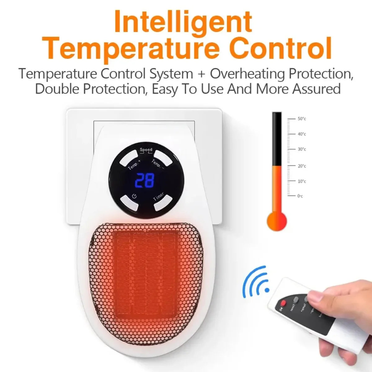 Efficient Compact Heater with Safety Features for Cozy Spaces