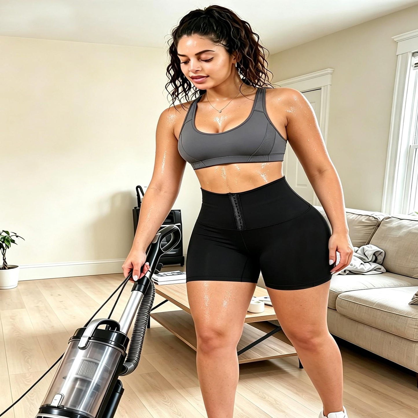 Ultimate Comfort High Waist Workout Shorts with Moisture Control & Waist Wrap