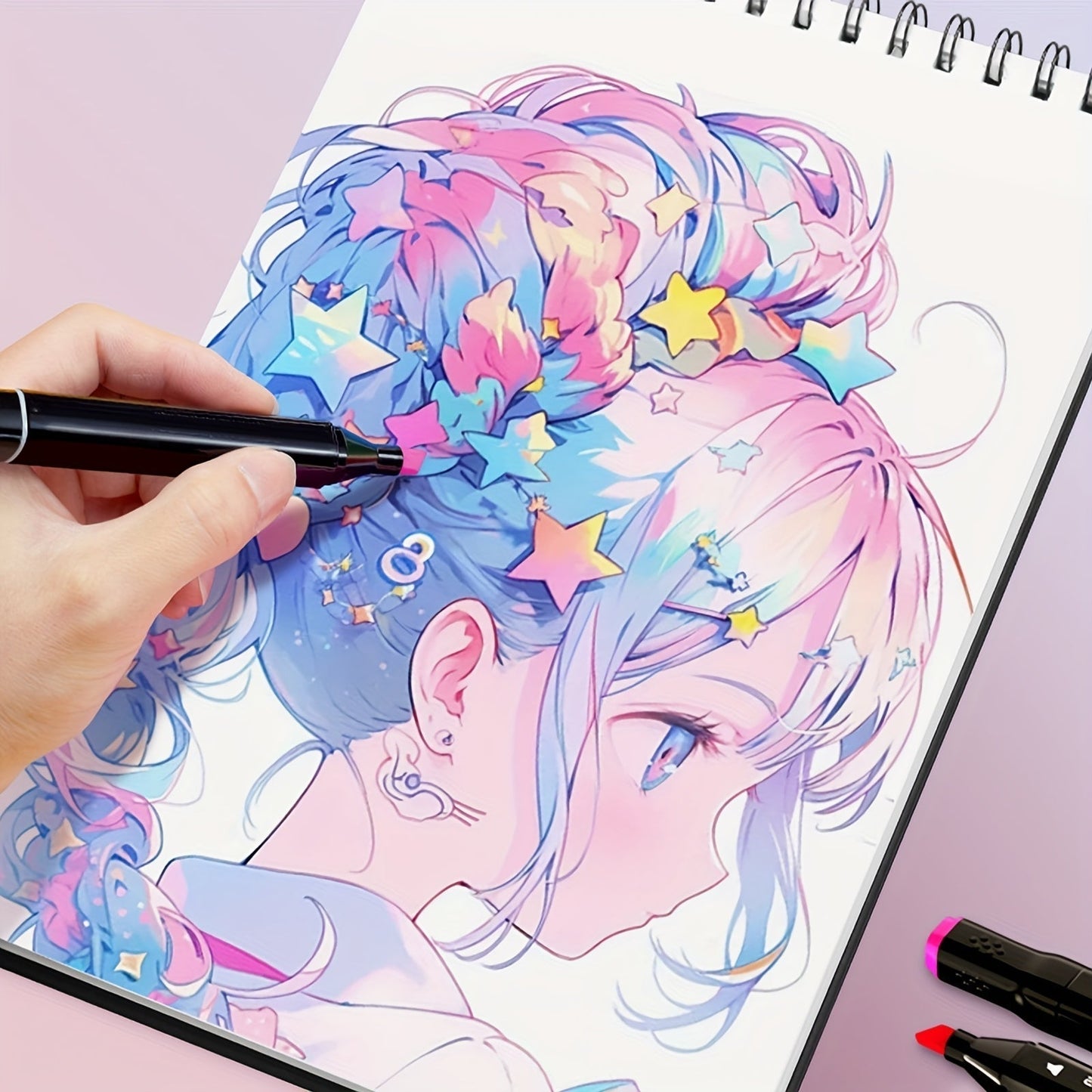 Versatile Dual-Tip Alcohol Markers Set with 168 Vibrant Shades