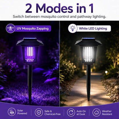 Solar-Powered Insect Eliminator with Automatic Dusk Activation