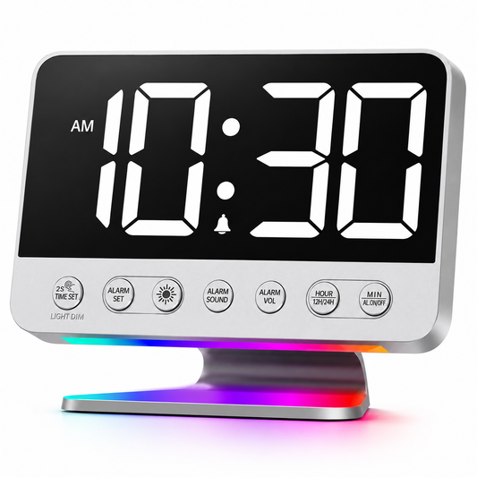 Smart Alarm Clock with Battery Backup and USB Charging Port