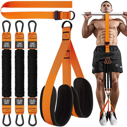 Adjustable Pull-Up Assistance Strap with Dual Foot Loops