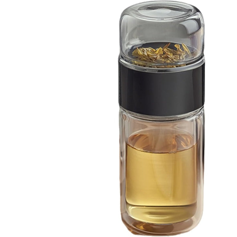 Portable Glass Tea Infuser with Adjustable Brewing Mechanism