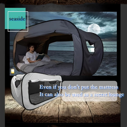 Compact Outdoor Sleeping Shelter with Zipper Closure & Bug Defense
