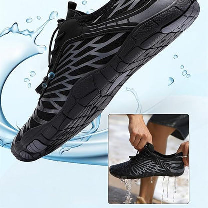 Flexible Barefoot Footwear with Enhanced Toe Space and Water Evacuation