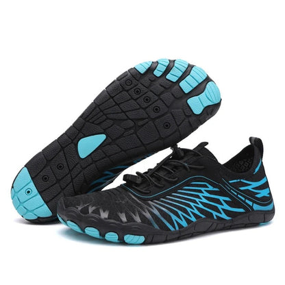 Flexible Barefoot Footwear with Enhanced Toe Space and Water Evacuation
