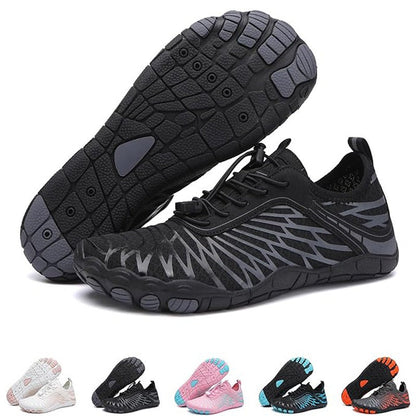 Flexible Barefoot Footwear with Enhanced Toe Space and Water Evacuation