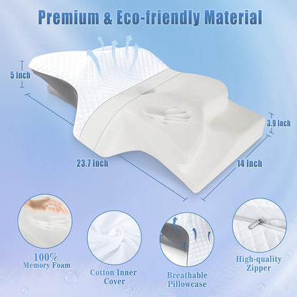 ErgoRest Contoured Memory Foam Neck Support Pillow