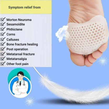 Comfort Gel Foot Cushions with Airflow Design - Set of 2