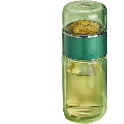 Portable Glass Tea Infuser with Adjustable Brewing Mechanism