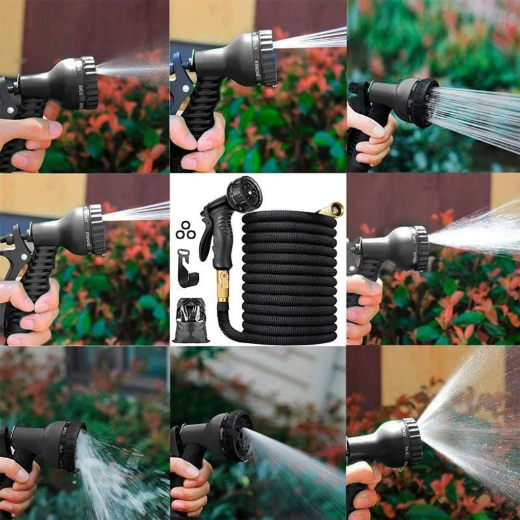 Versatile 100-Foot Expandable Garden Hose with Durable Connectors