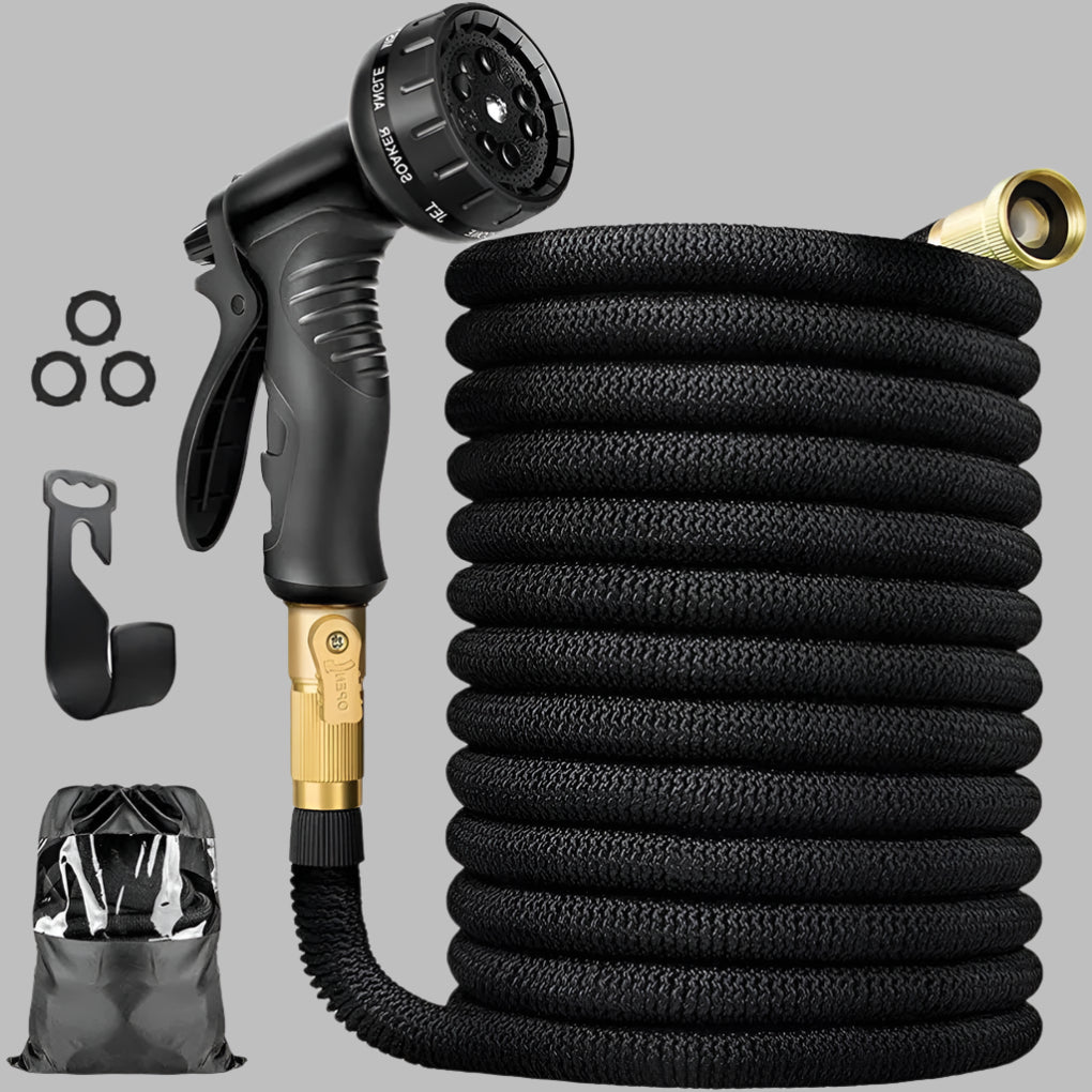 Versatile 100-Foot Expandable Garden Hose with Durable Connectors