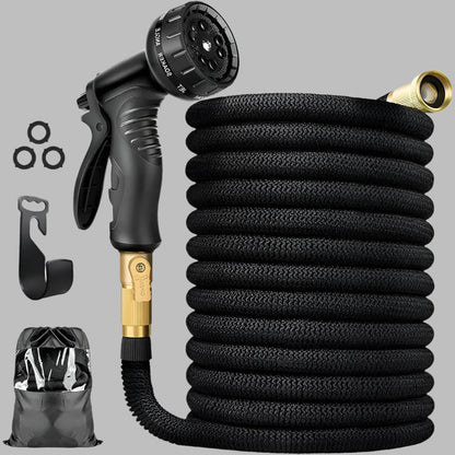 Versatile 100-Foot Expandable Garden Hose with Durable Connectors