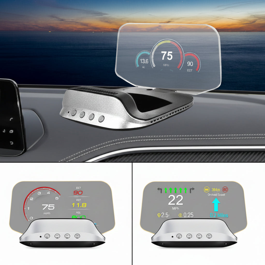 Smart Dashboard Projector with GPS and Speed Tracking
