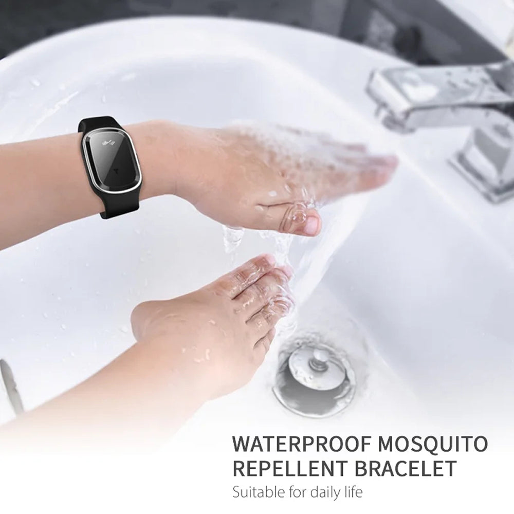 Smart Ultrasonic Insect Shield Bracelet with 3 Modes & 130-Hour Power