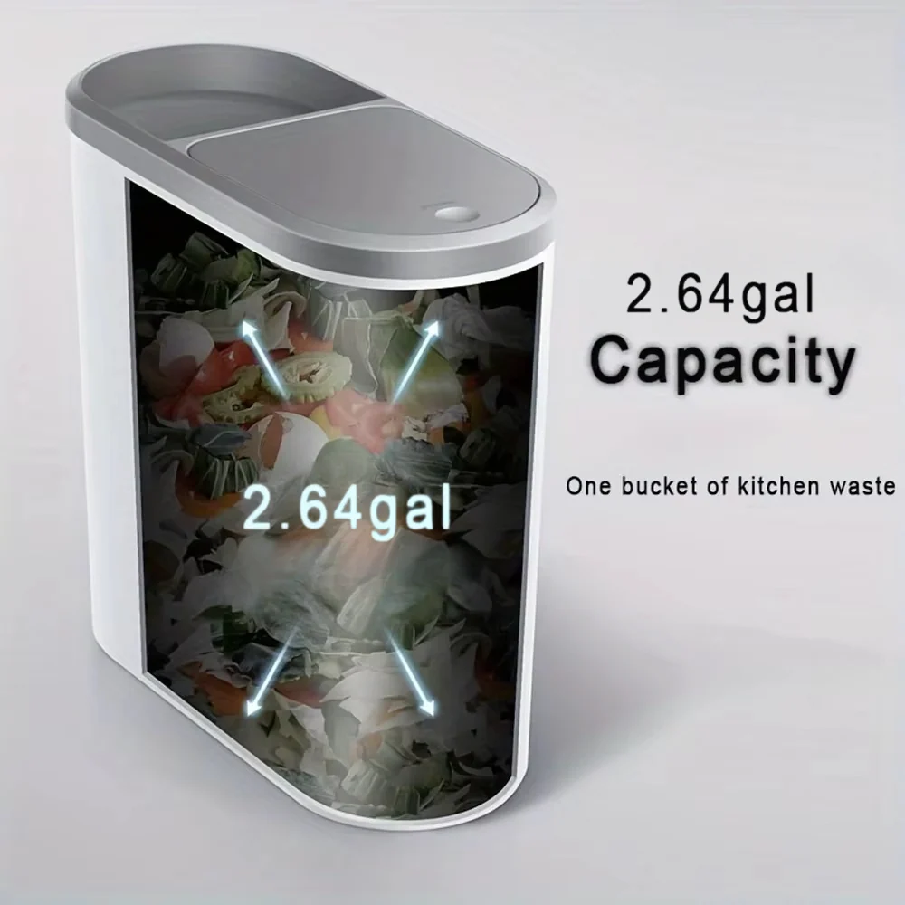 Compact and Stylish Trash Bin with Easy-Press Lid
