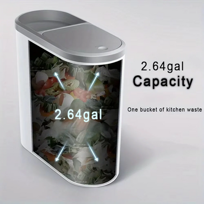 Compact and Stylish Trash Bin with Easy-Press Lid