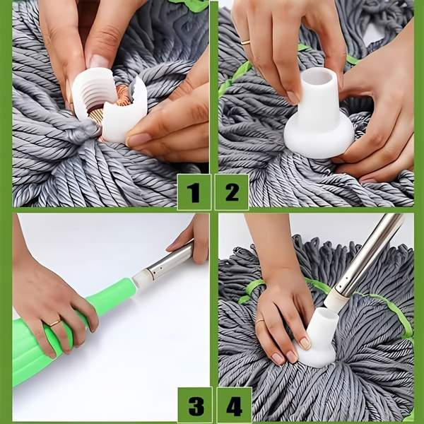Effortless 360° Mop with Self-Wringing Feature
