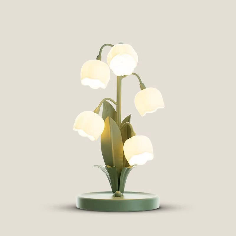 Charming Floral LED Desk Lamp with USB and 3 Light Settings