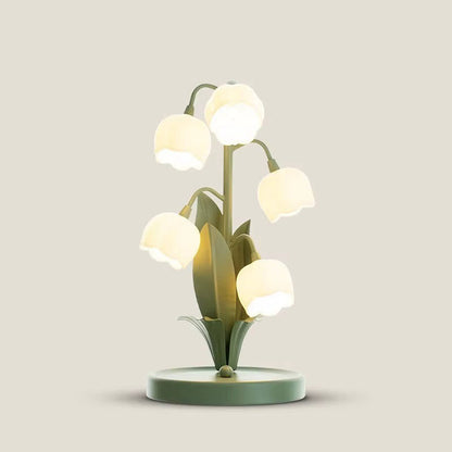Charming Floral LED Desk Lamp with USB and 3 Light Settings