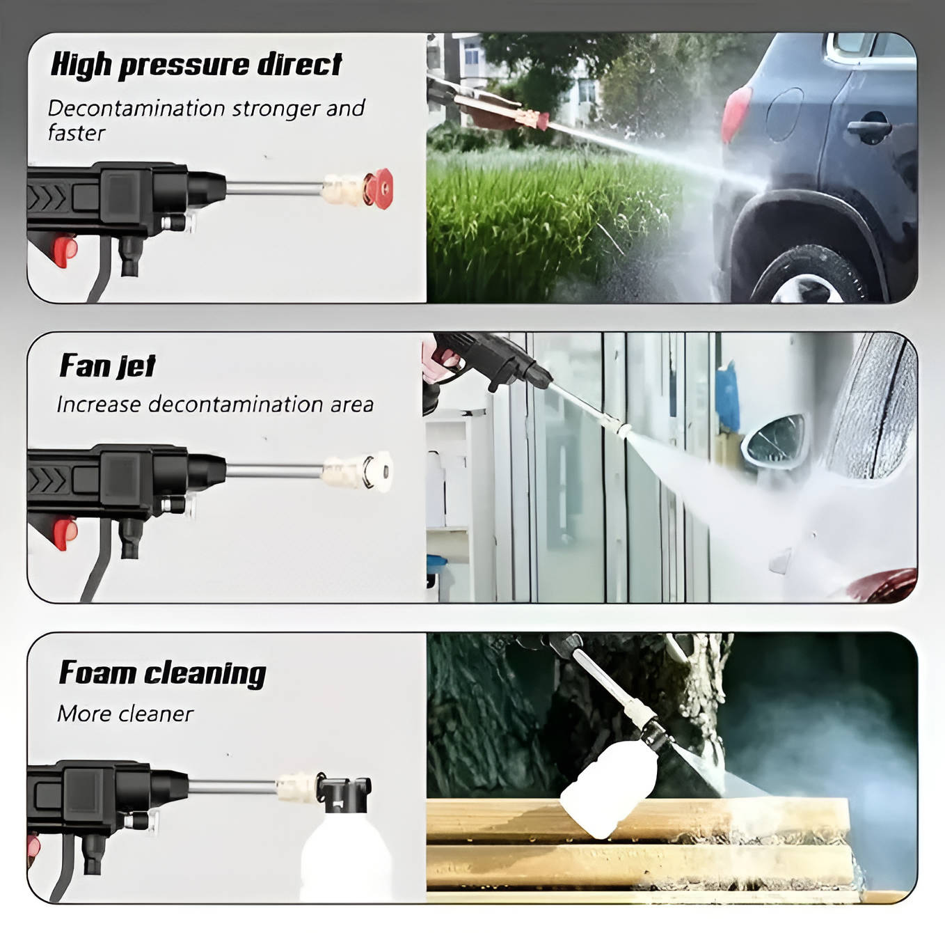 Portable Cordless Power Washer with Dual Spray Modes and Soap Tank