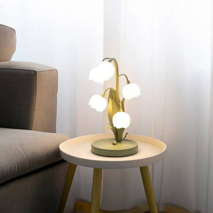 Charming Floral LED Desk Lamp with USB and 3 Light Settings