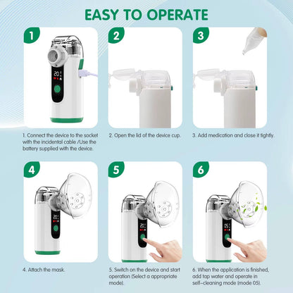 Compact USB Rechargeable Mist Vaporizer with User-Friendly Display