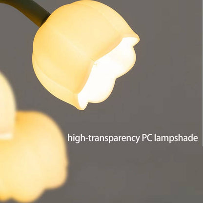 Charming Floral LED Desk Lamp with USB and 3 Light Settings