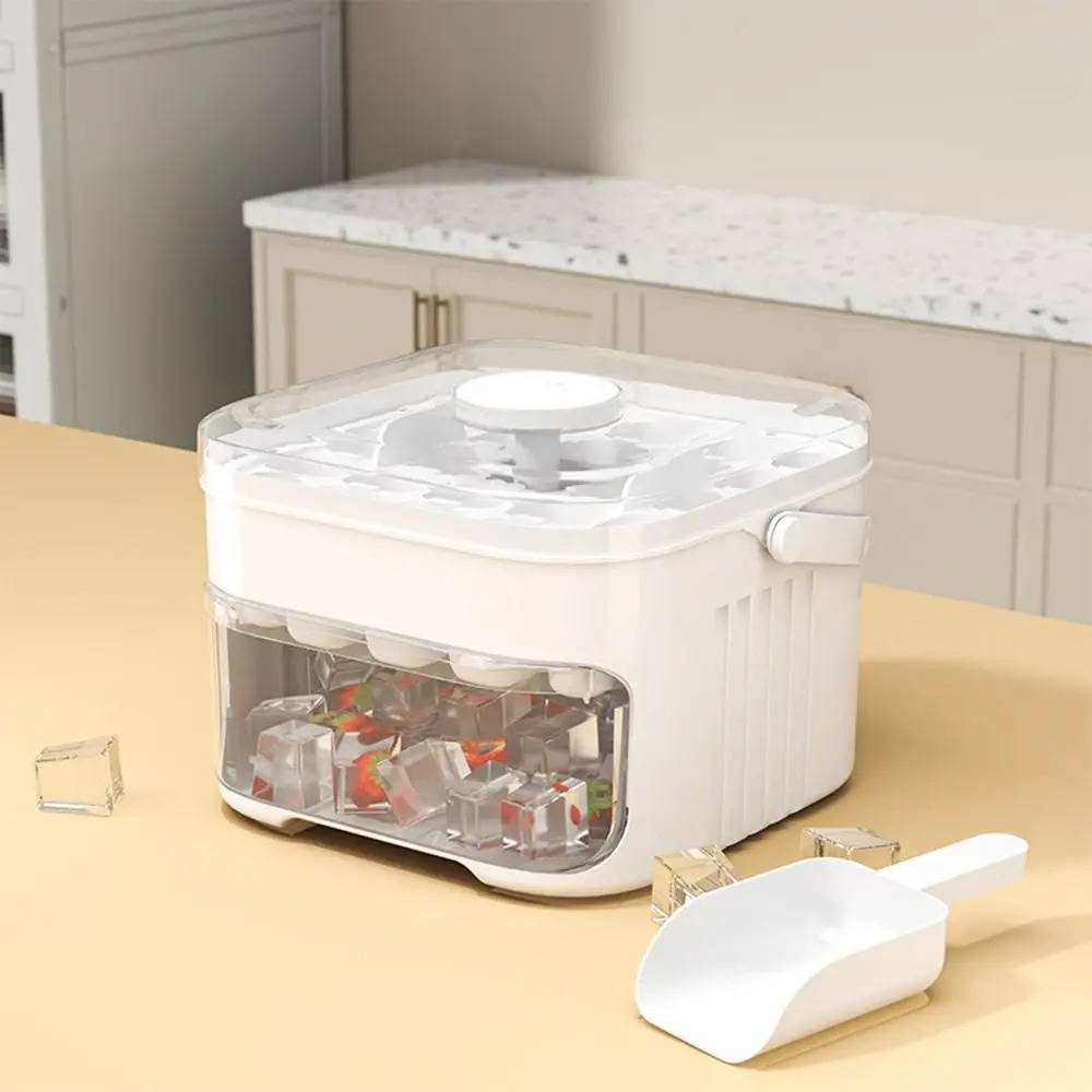 Effortless 50-Cube Ice Maker with Double Layer Design
