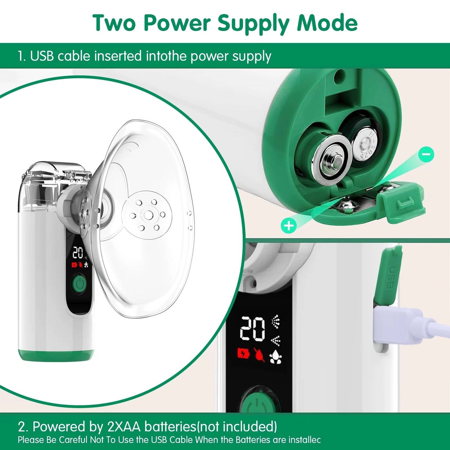 Compact USB Rechargeable Mist Vaporizer with User-Friendly Display
