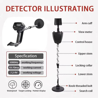 Versatile Metal Finder with Waterproof Coil and Dual Modes