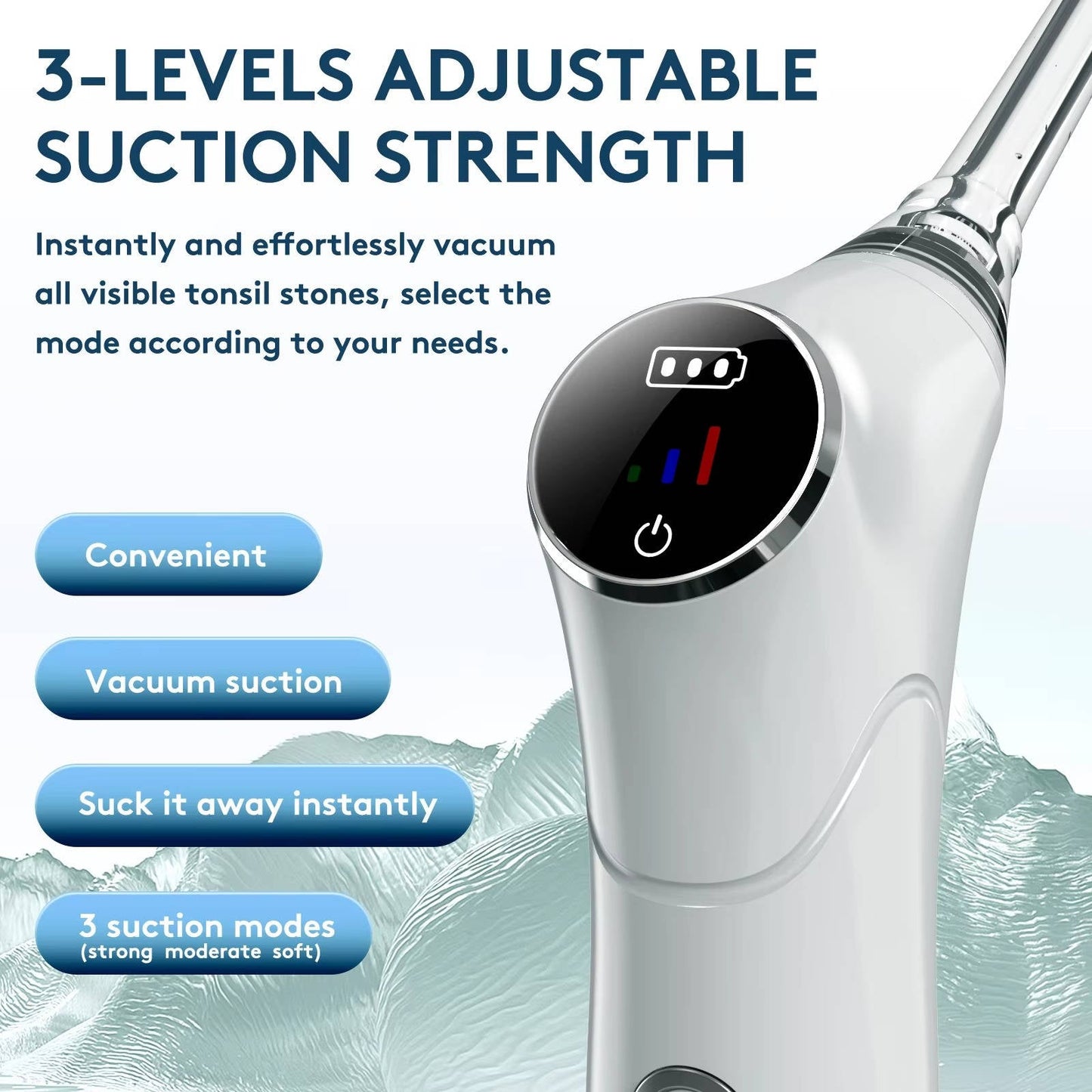 Versatile Oral Hygiene Tool with Adjustable Suction Power