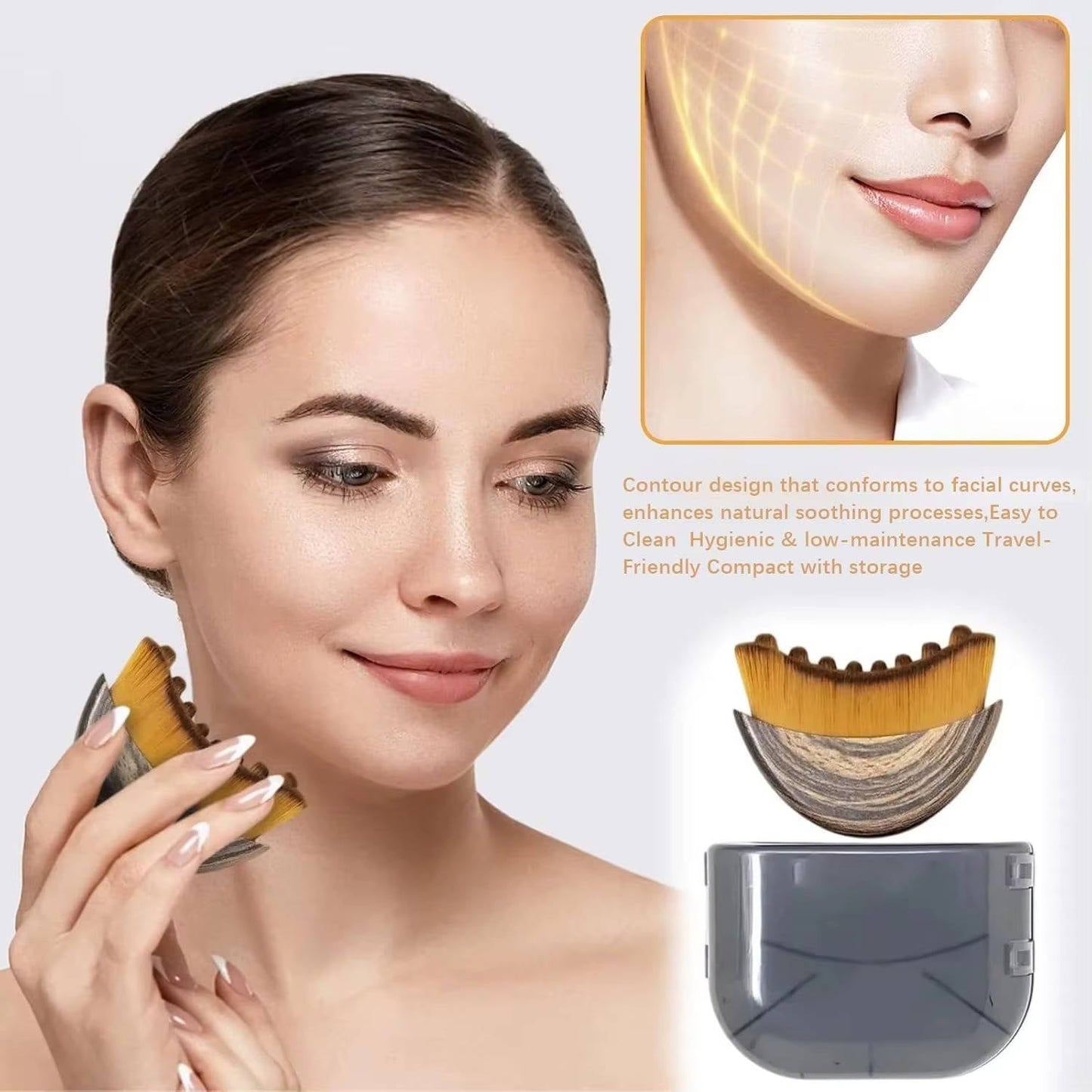 Revitalizing Facial Contour Brush for Gentle Skin Care