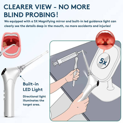 Versatile Oral Hygiene Tool with Adjustable Suction Power