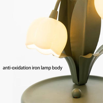 Charming Floral LED Desk Lamp with USB and 3 Light Settings