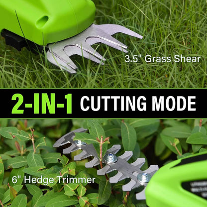 Cordless Rechargeable Garden Trimmer with Versatile Blades